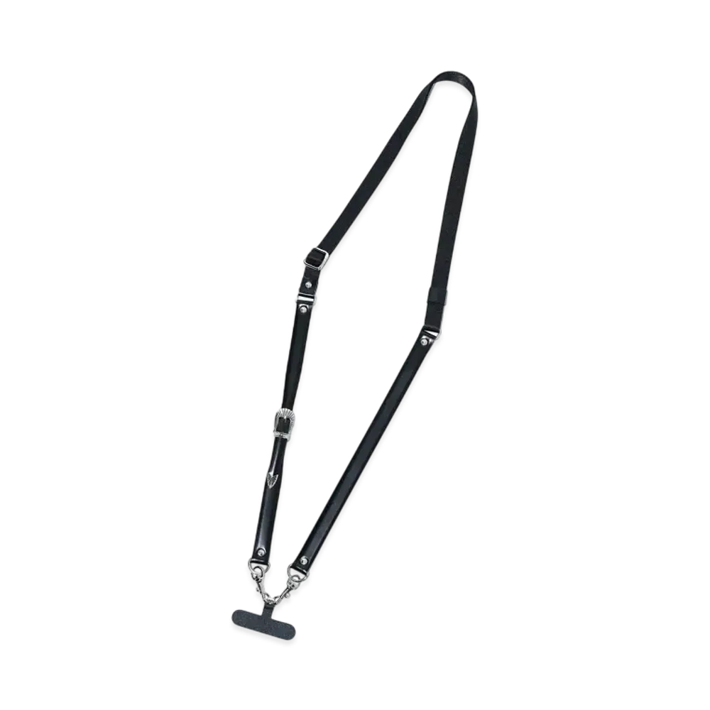 TOGA VIRILIS Leather Nylon Phone Strap "Black" TZ242-AK938