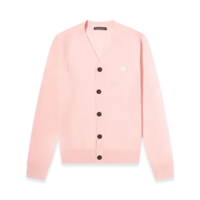Acne Studios Keve Face V-Neck Cardigan "Blush Pink"