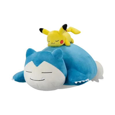 BANDAI "Ichiban Kuji" -2025 Pokemon Collection Lottery ~Let's Go for a Walk!~- B Prize Snorlax & Pikachu Plush