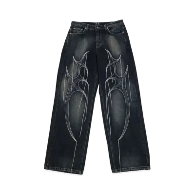THUG CLUB Tribal Tree Denim Pants "Indigo"