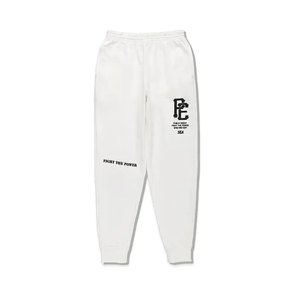 WIND AND SEA x Public Enemy -MG- Sweat Pants "White"