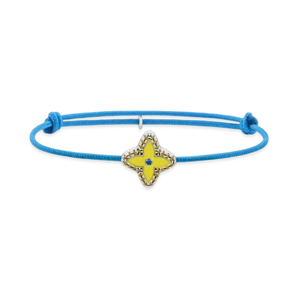 Louis Vuitton Monogram Flower Stesia Bracelet "Bleu"