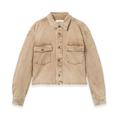 A BATHING APE Women's Worker Shirt Jacket "Beige"