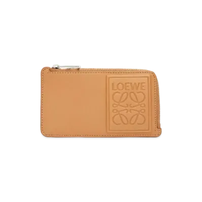 LOEWE Coin Cardholder in Satin Calfskin "Warm Desert"