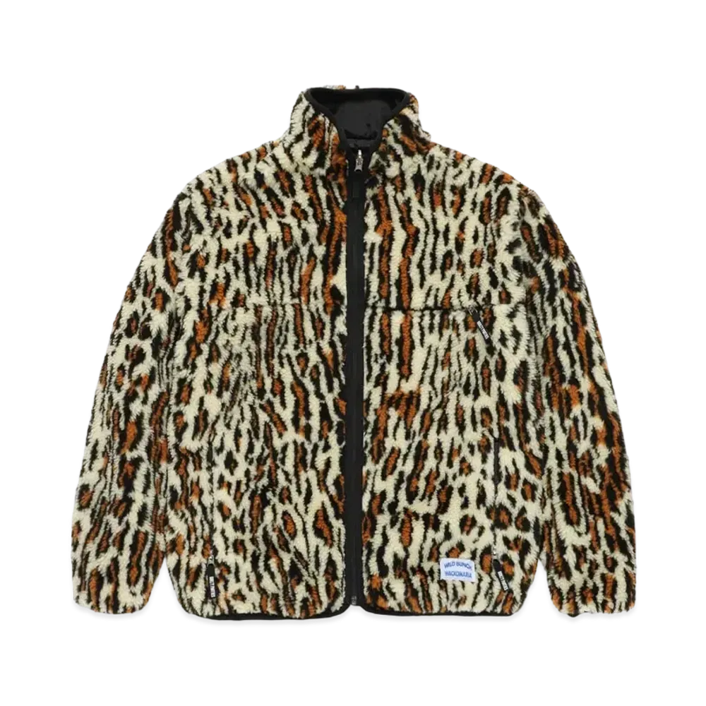 WACKO MARIA WILD BUNCH / REVERSIBLE Leopard BOA FLEECE JACKET "Black"