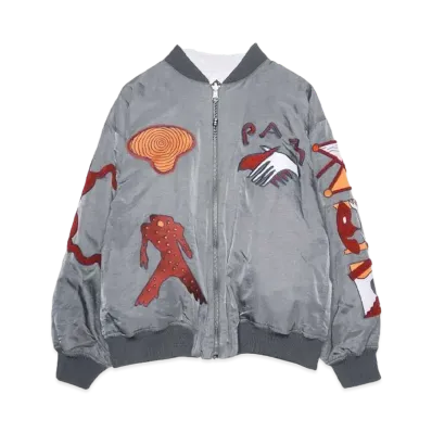 P.A.M. MARKINGS (SUSUMU MUKAI) REVERSIBLE BOMBER JACKET "CHARCOAL"