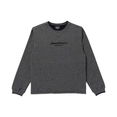 BlackEyePatch BEEZ-EYE-P SCRIPT LOGO LIGHT-WEIGHT CREW SWEAT "Black"