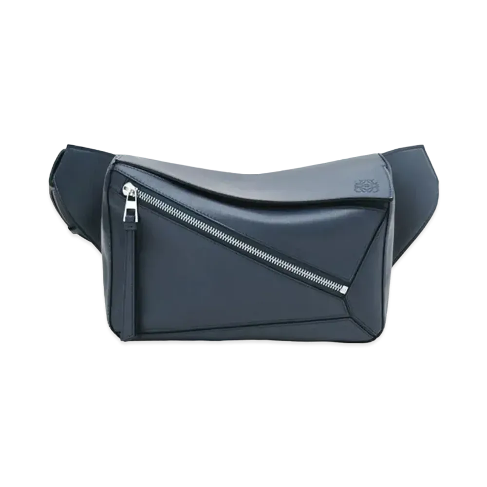 LOEWE Small Puzzle Bumbag In Classic Calfskin "Ocean"