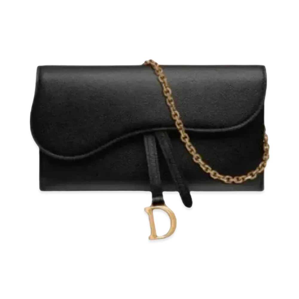 Dior Saddle Calfskin Wallet "Black"