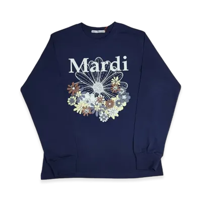 Mardi Mercredi T-Shirt Long Sleeve Flowermardi Jardin "Navy Ivory"