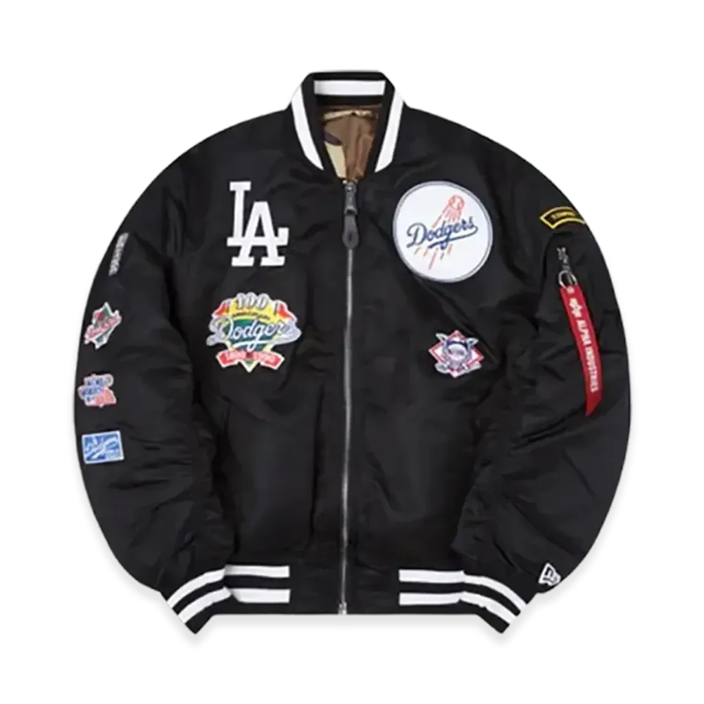 NEW ERA Alpha Industries MA-1 Bomber Jacket Los Angeles Dodgers "Black"