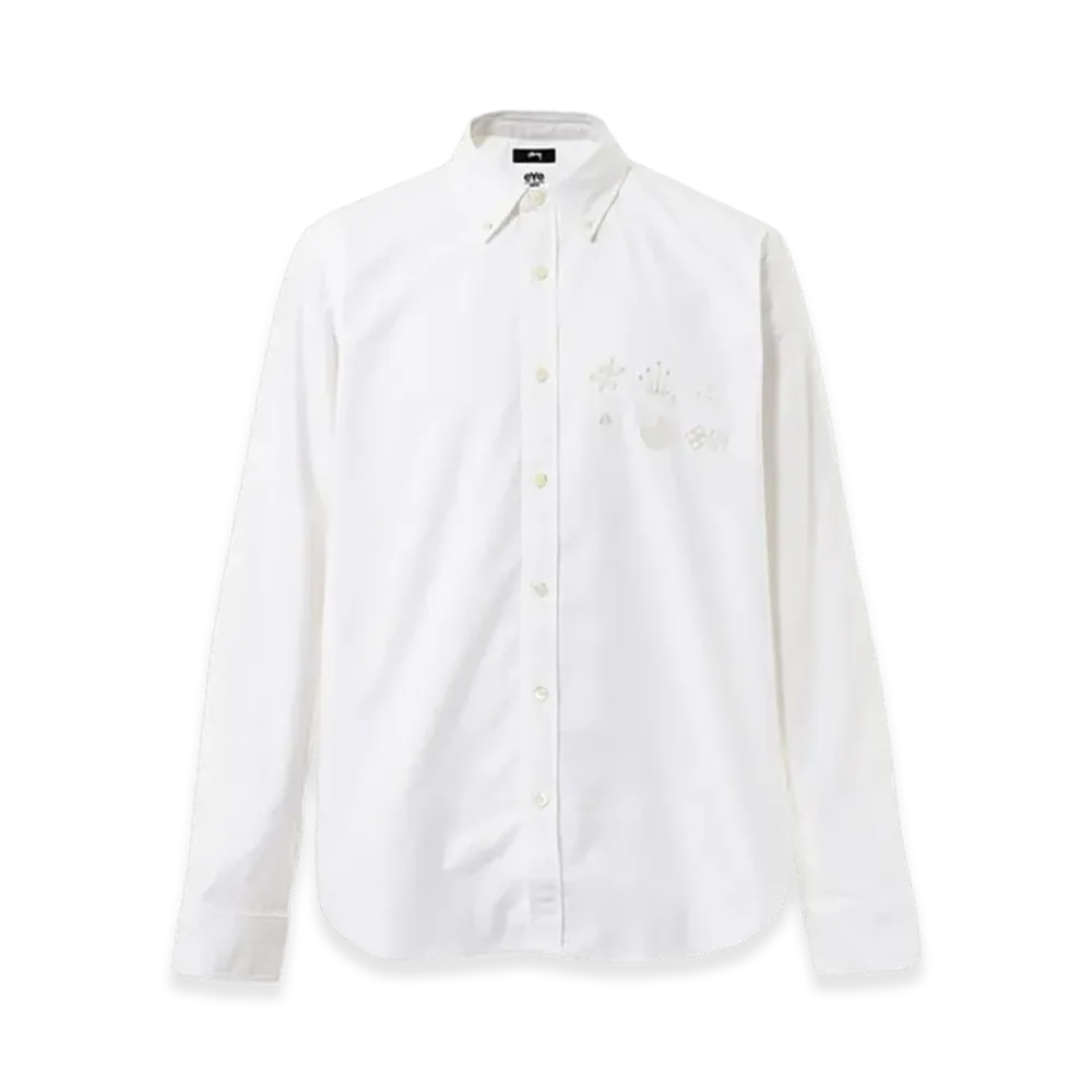 eYe JUNYA WATANABE MAN x Stussy W-Name Oxford BD Shirt "White"