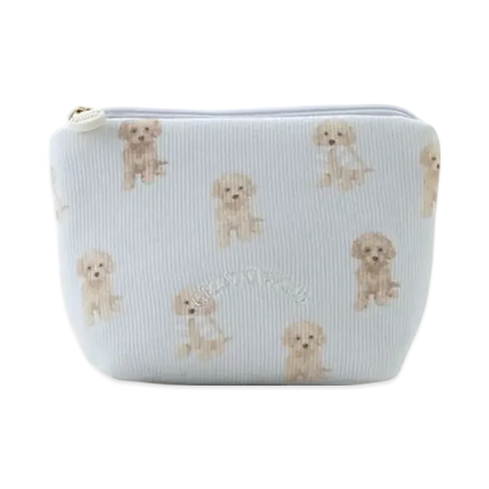 GELATO PIQUE Toy Poodle Pattern Tissue Pouch "Blue"