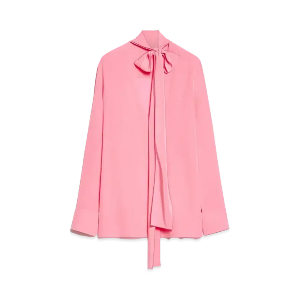 Max Mara Eleni Silk Sash Blouse "Shocking pink"
