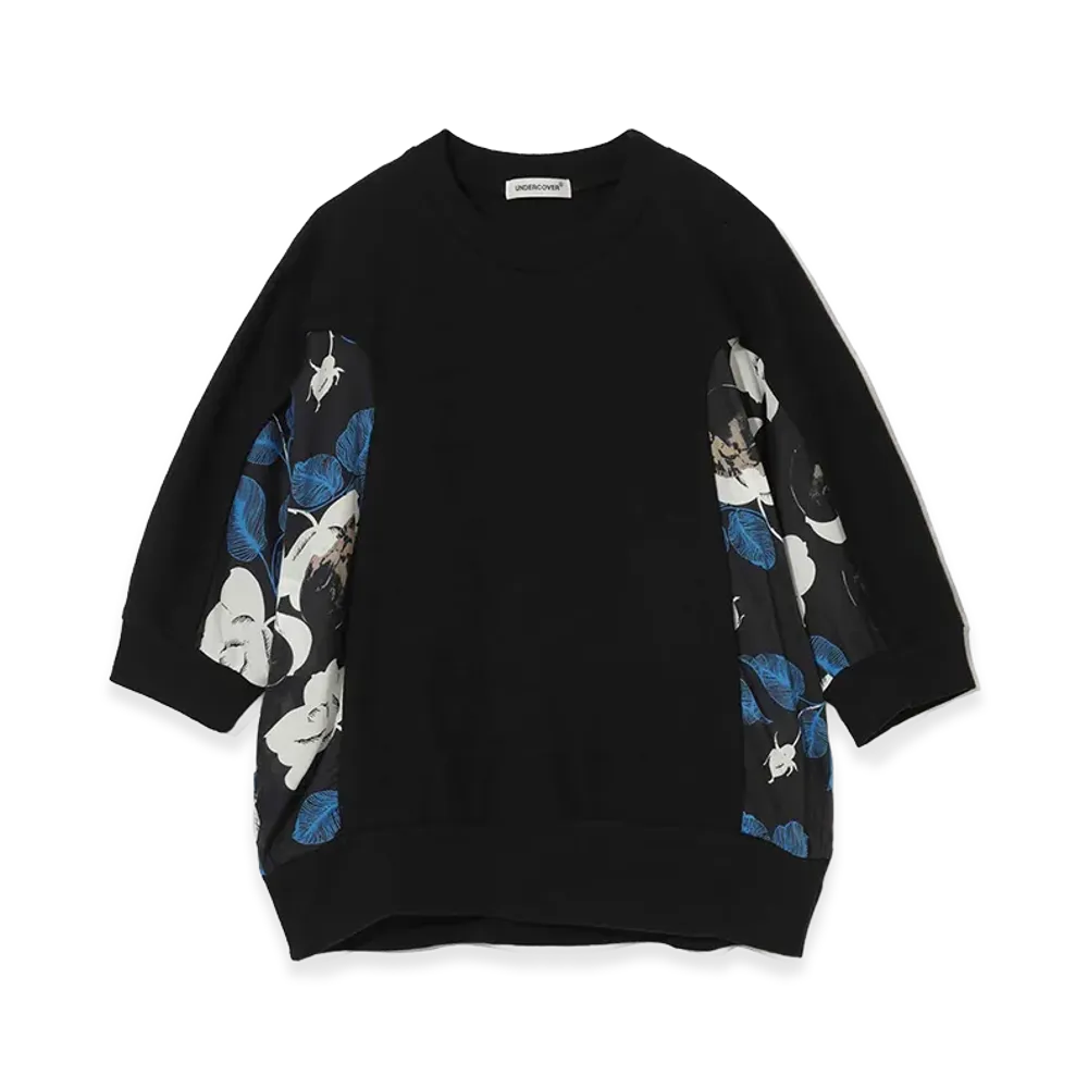 UNDERCOVER Cotton Short Sleeve Rib Cut & Sew "Black"