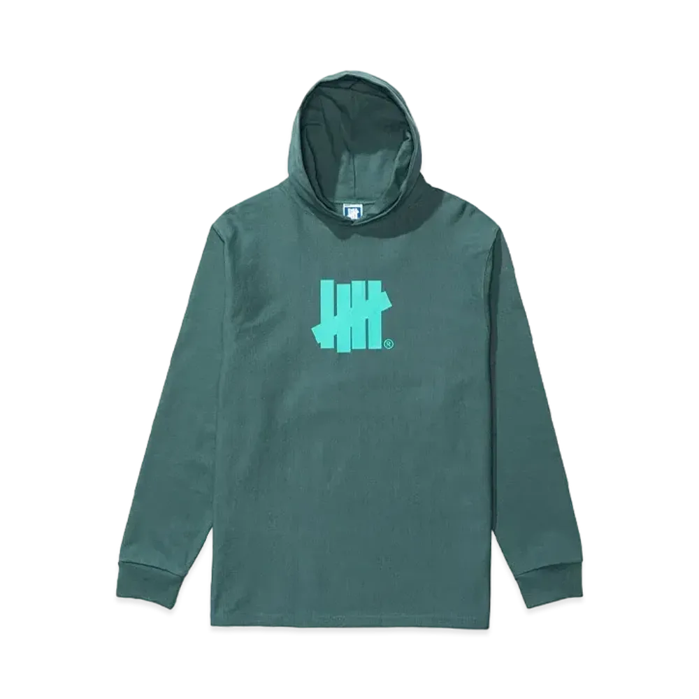 UNDEFEATED HOODED ICON L/S TEE - 10086 "Green"