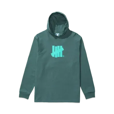 UNDEFEATED HOODED ICON L/S TEE - 10086 "Green"