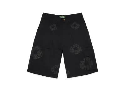 DENIM TEARS Mono Wreath Cargo Short "Black"