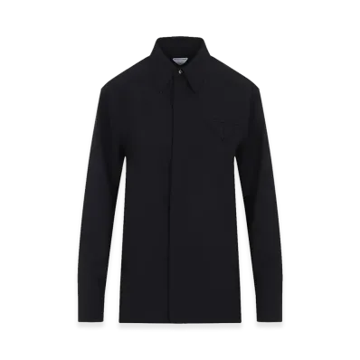 Bottega Veneta Women's Fine Wool Shirt "Blue"