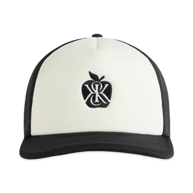 Kith Poly Foam Apple Crest Embroidery Nolan Trucker Hat "Black"