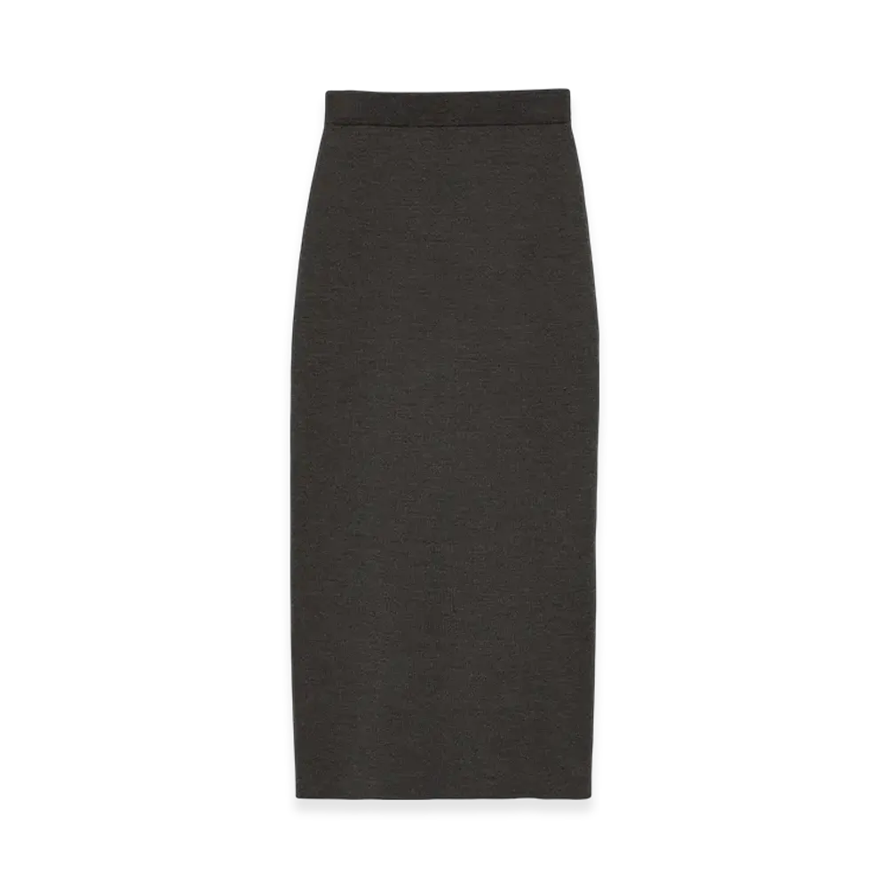 CLANE x Minami Tanaka Straight Knit Skirt "Gray"