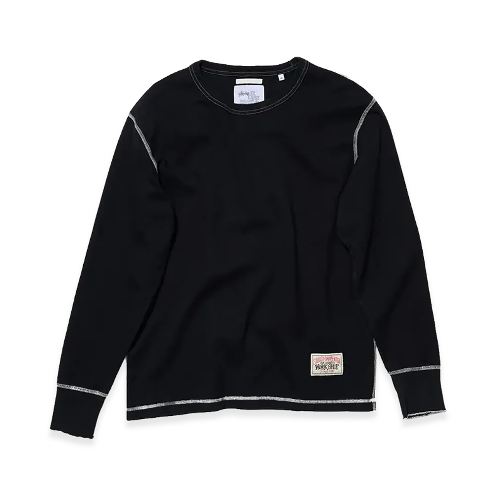 OUR LEGACY Work Shop x Stussy Thermal Longsleeve "Cream OD Black"