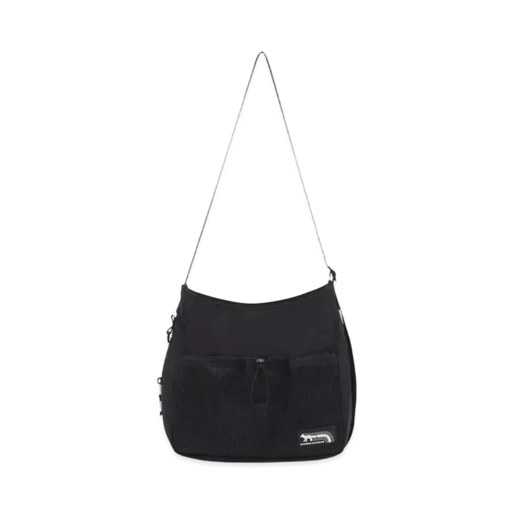 Maison Kitsune Flash Fox Messenger Bag "Black"