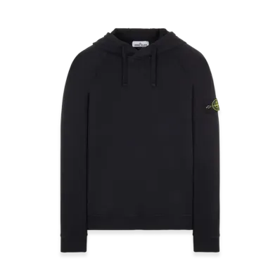 Stone Island 62160 Malfile Fleece Garment Dyed Hooded Sweatshirt - 22SS "Black"