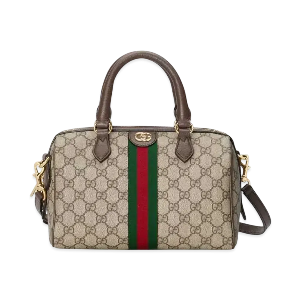 GUCCI Ophidia Small Top Handle Bag "Beige/Ebony"