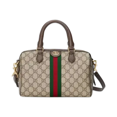 GUCCI Ophidia Small Top Handle Bag "Beige/Ebony"