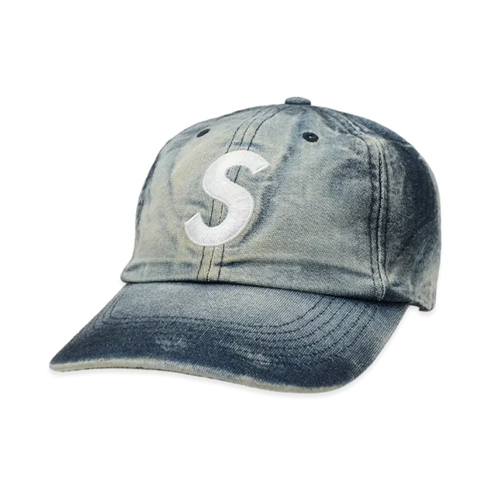 Supreme Cordura Denim S Logo 6-Panel "Bleached Indigo"