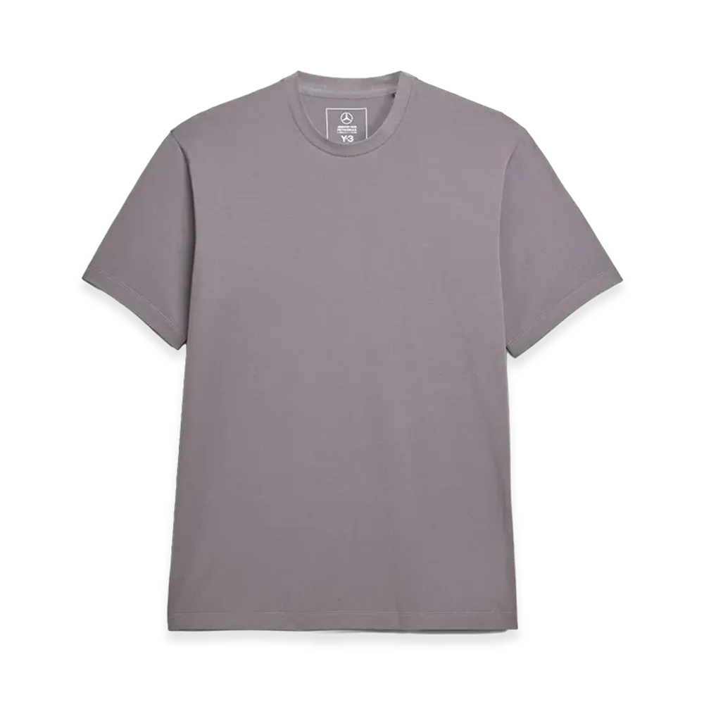 Y-3 x Mercedes AMG Petronas Formula 1 Team Logo Stack Short Sleeve Tee "Grey"