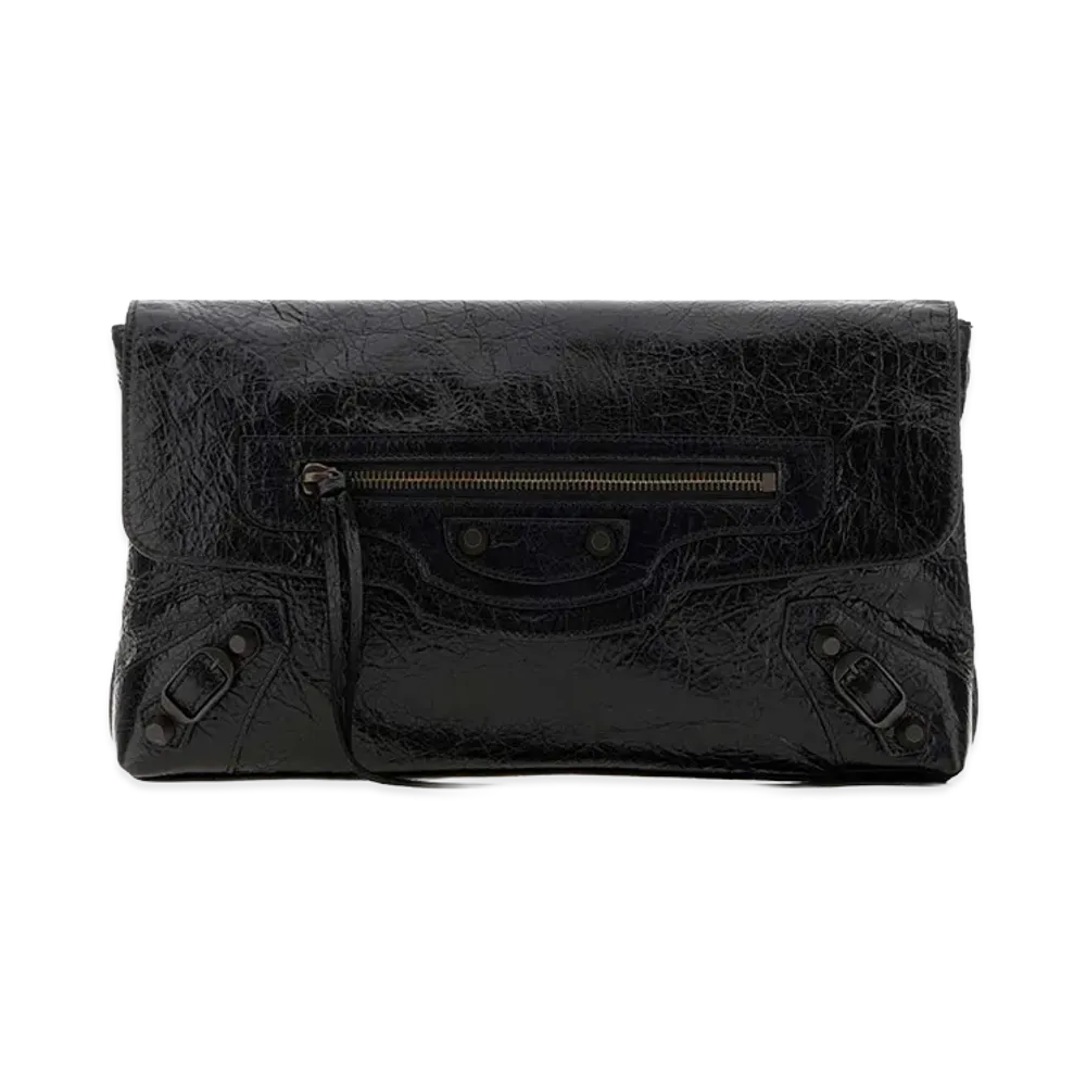 BALENCIAGA Women's Leather Le City Clutch "Black"