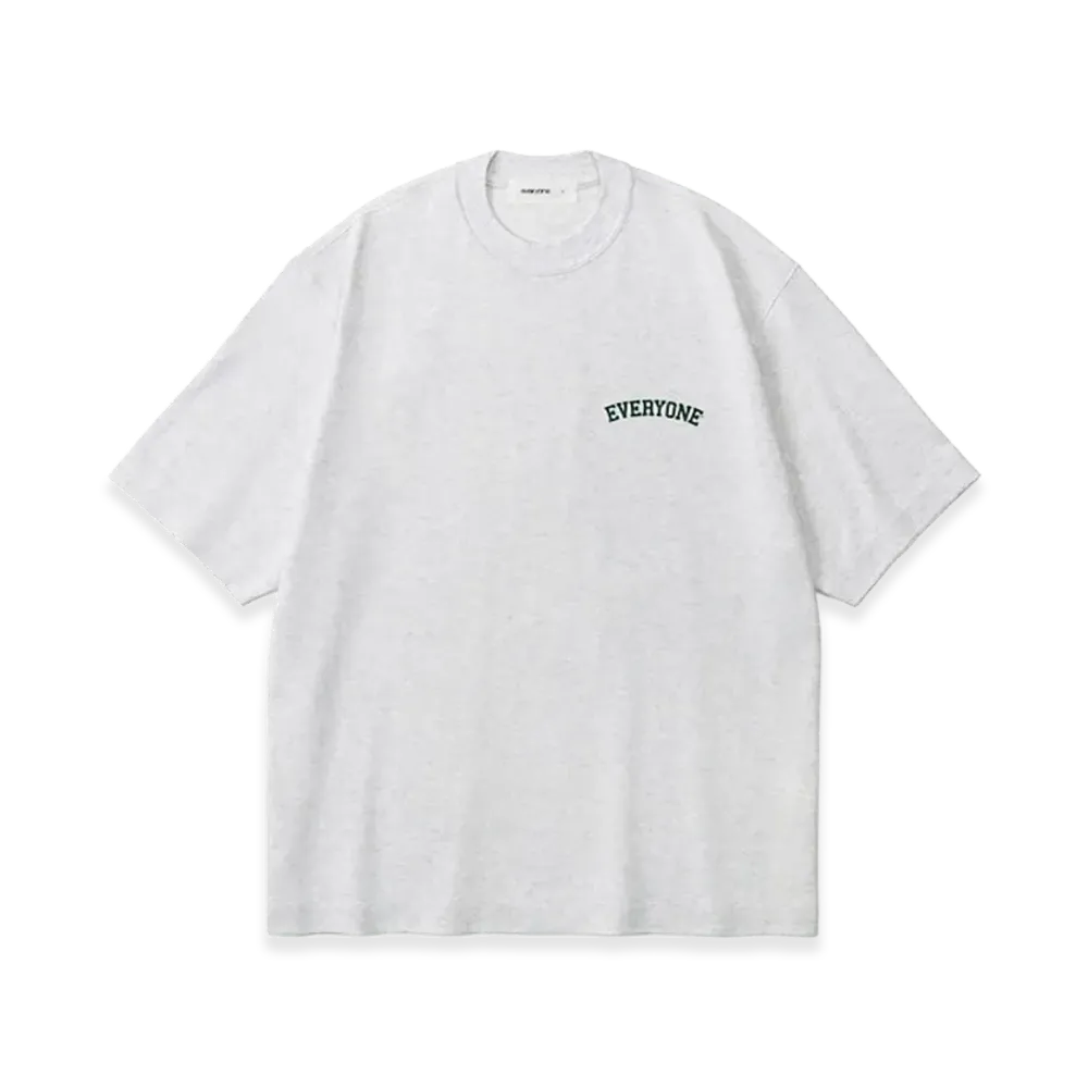 everyone Collegiate Logo Tee Shirt "Ash/Green"