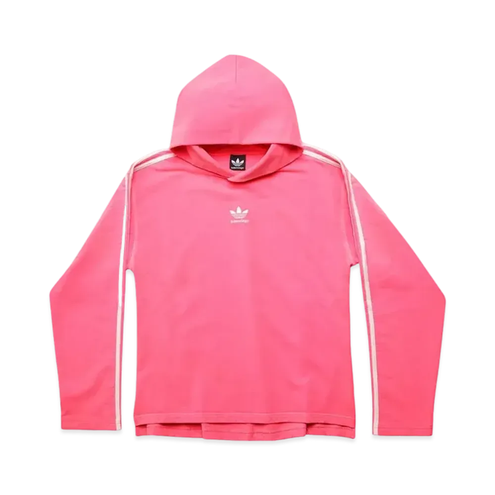 adidas BALENCIAGA Women's No Rib Hoodie Medium Fit "Neon Pink"