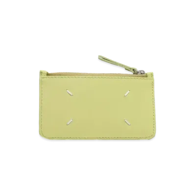 Maison Margiela Cow Leather Zipped Card Holder "Linden Green"