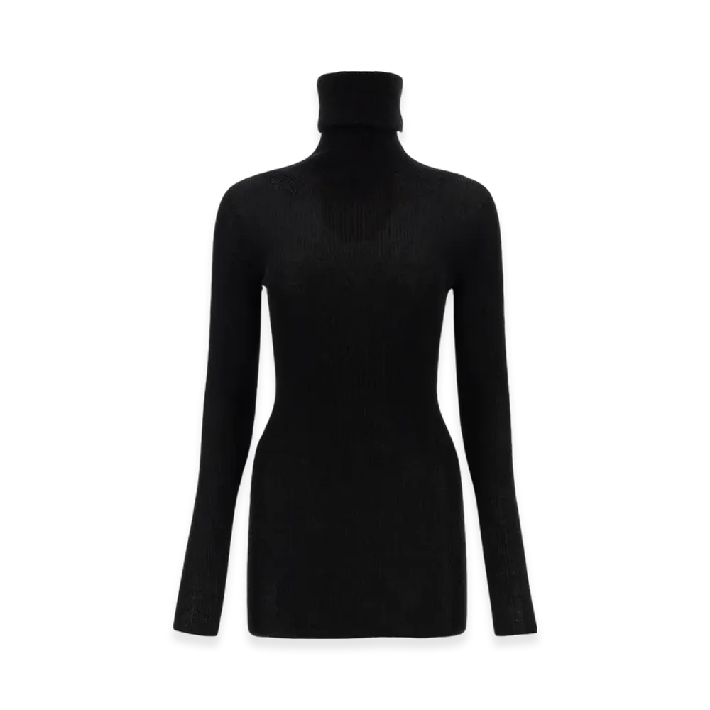 Rick Owens Porterville L/S Tube in Ribbed Knit "Black"