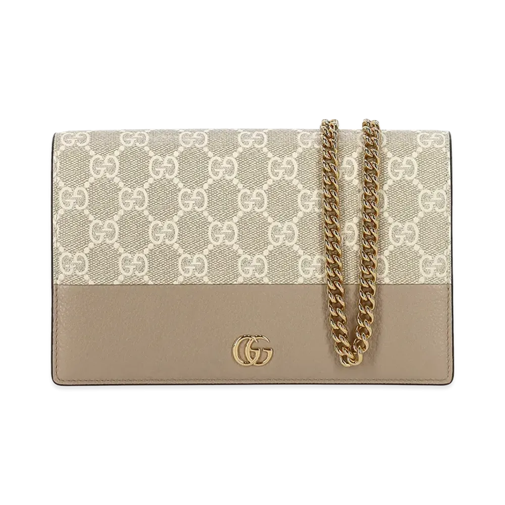 GUCCI Women's 'GG Marmont' Wallet On Chain "Brown"