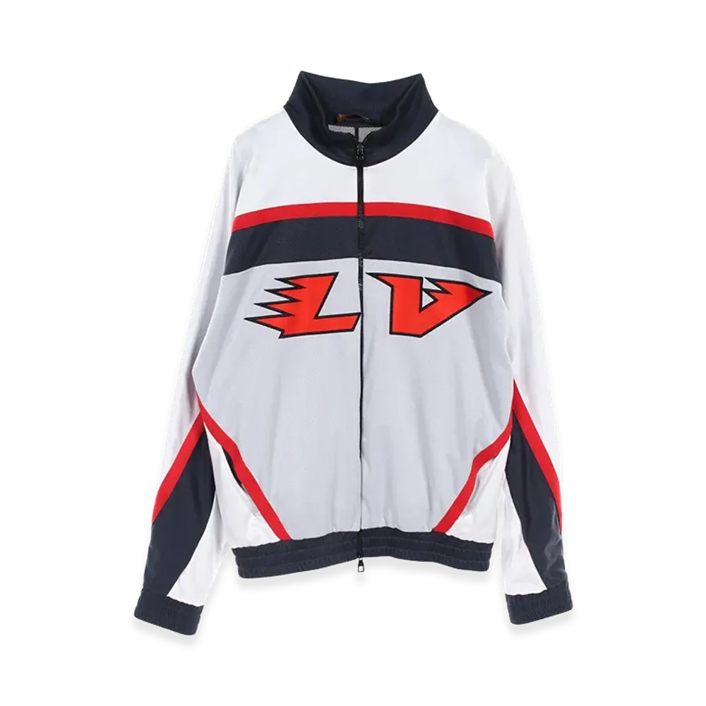 Louis Vuitton Embellished LV Graphic Hockey Track Jacket "White/Gray/Multi"