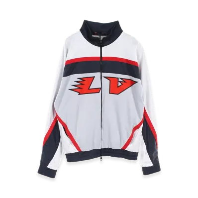 Louis Vuitton Embellished LV Graphic Hockey Track Jacket "White/Gray/Multi"