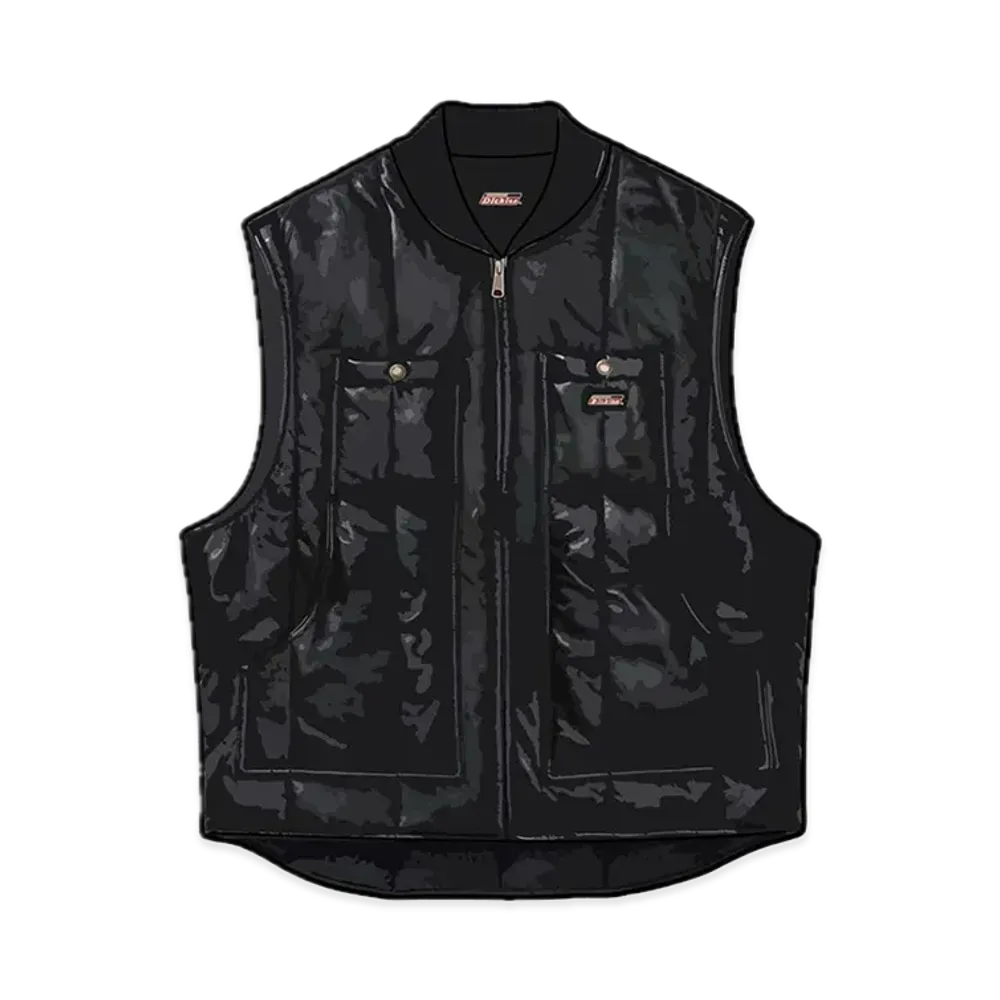 Supreme x Dickies Leather Work Vest "Black"