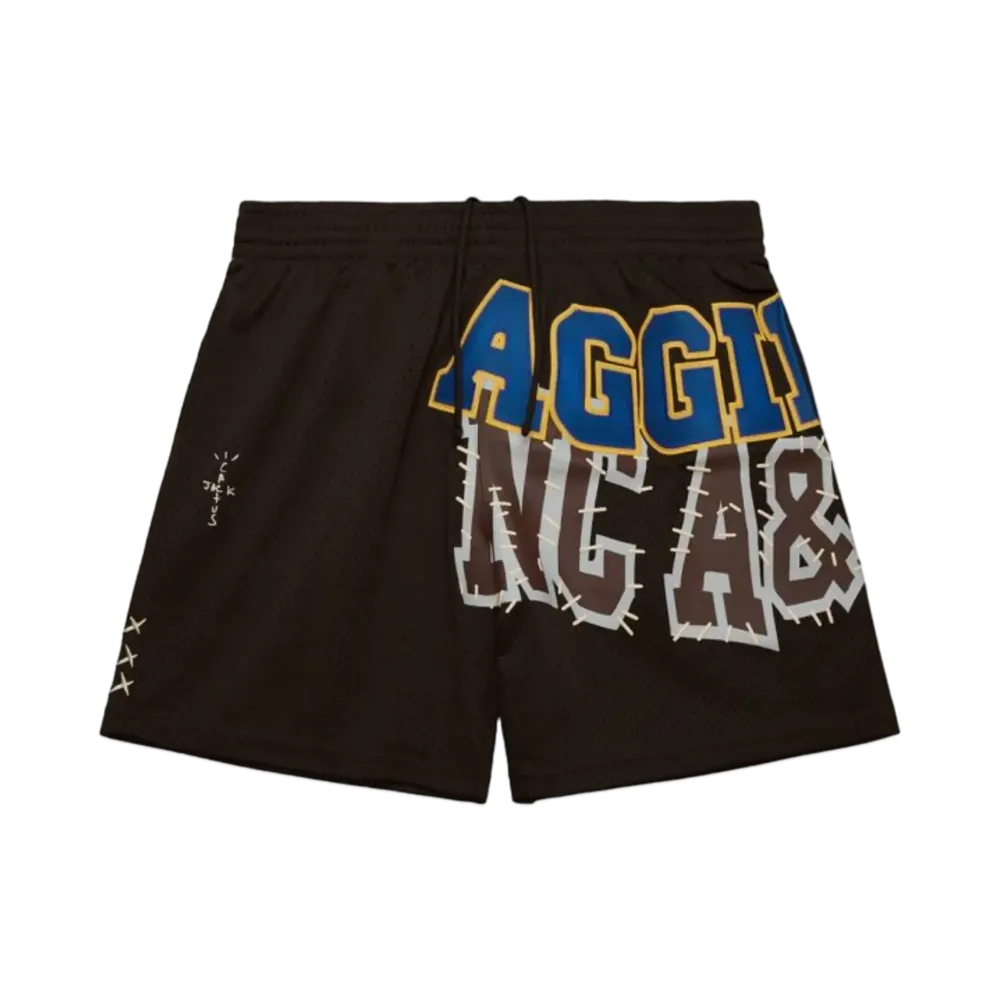 Travis Scott x M&N x NC A&T University Shorts "Brown"