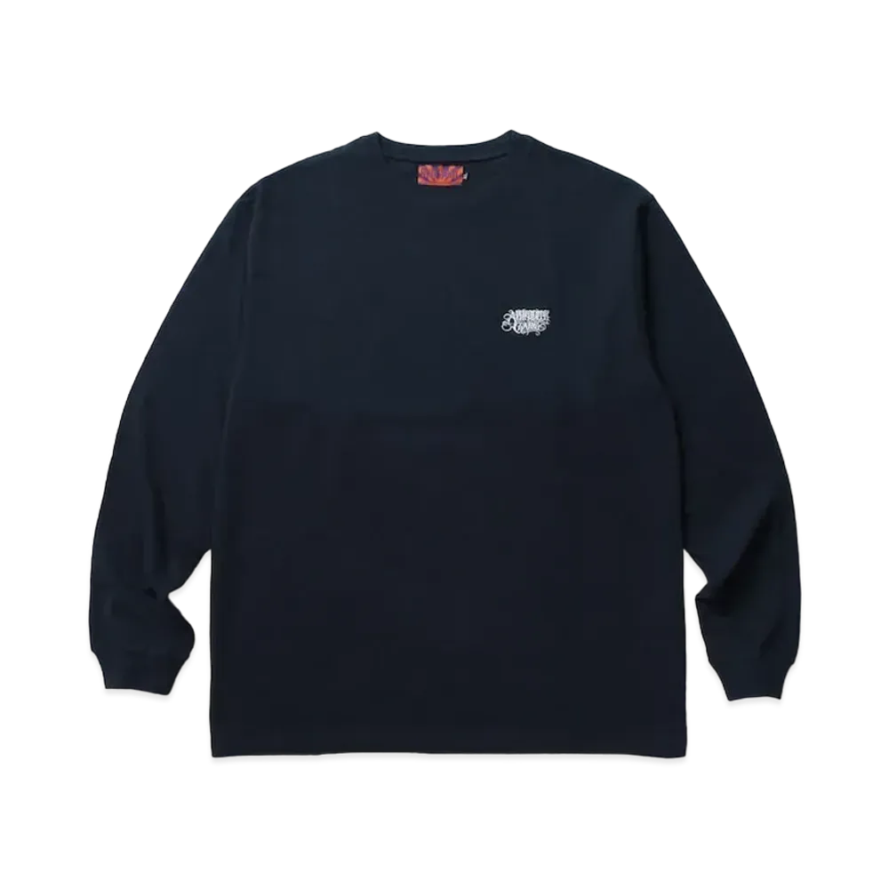 APHRODITEGANG Classic Logo Embroidery L/S Tee "Navy"