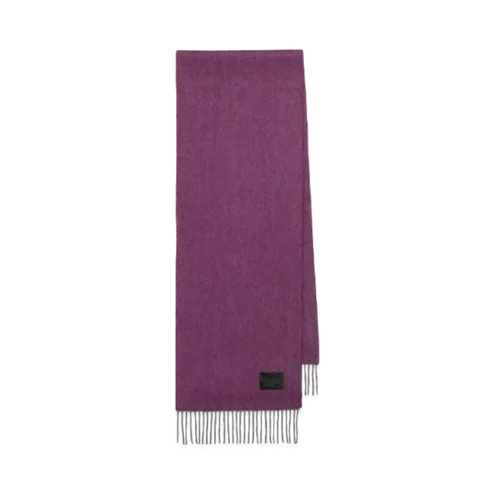 Paul Smith Cropped Logo Cashmere Blend Scarf "Purple"