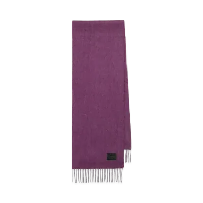 Paul Smith Cropped Logo Cashmere Blend Scarf "Purple"