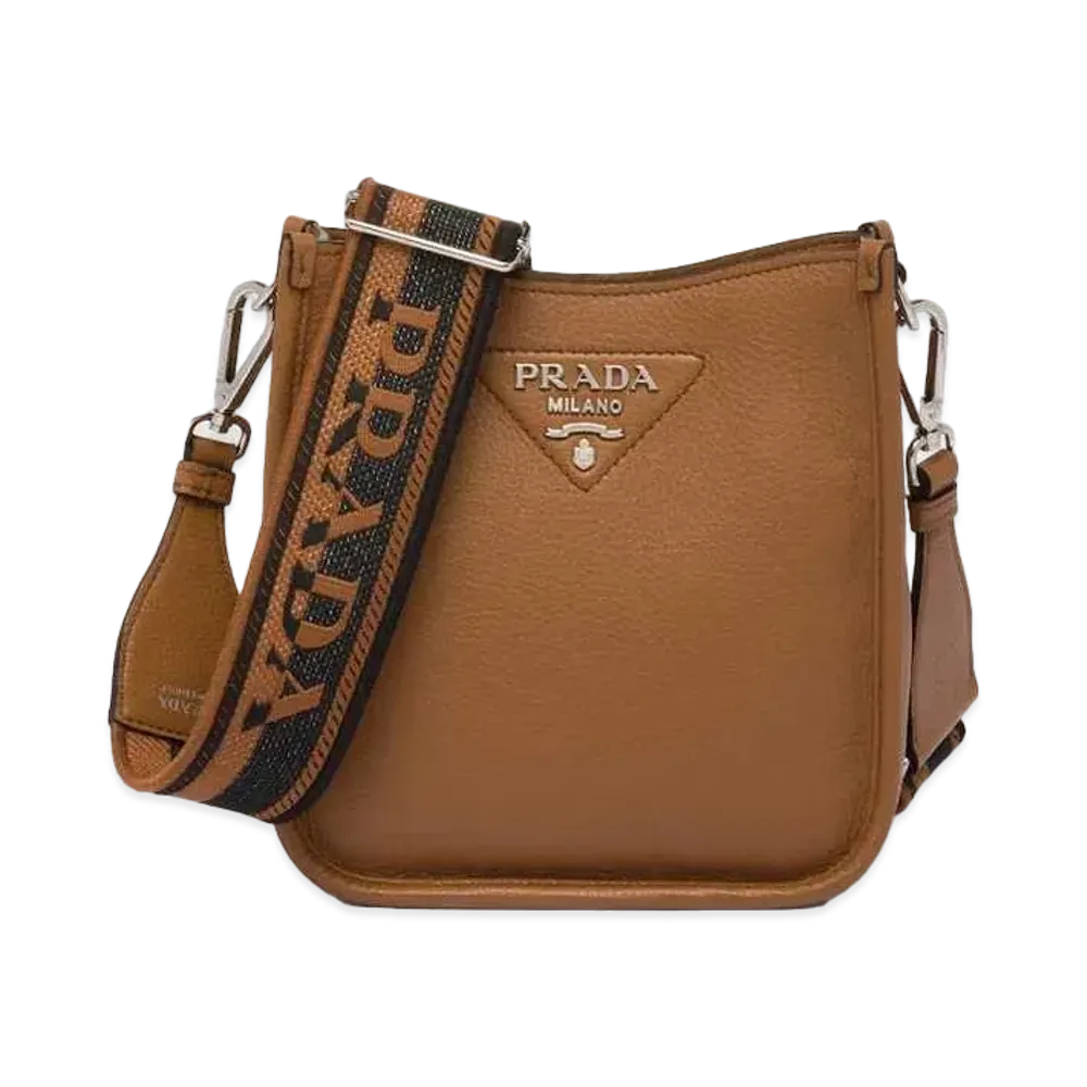 PRADA Leather Mini Shoulder Bag "Caramel"