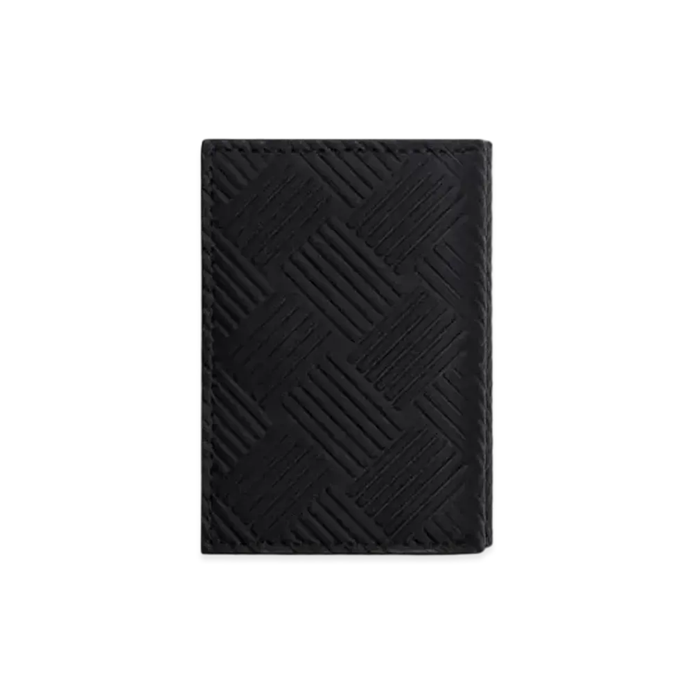 Bottega Veneta Debossed Intrecciato Trifold Wallet "Black"