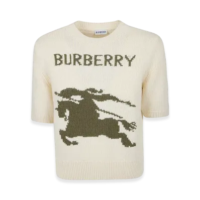 Burberry Women's Skylar EKD Knitwear "White"