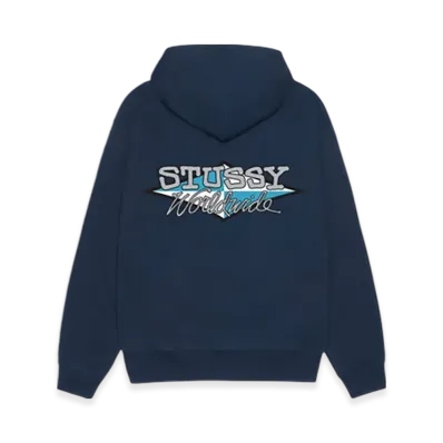 Stussy Worldwide Diamond Hoodie "Navy"