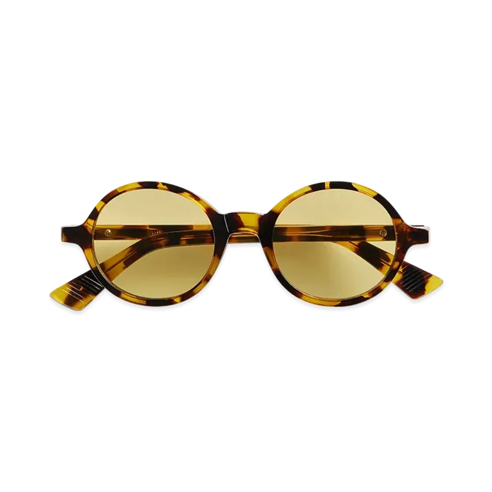 Bottega Veneta Classic Round Sunglasses "Havana/Yellow"